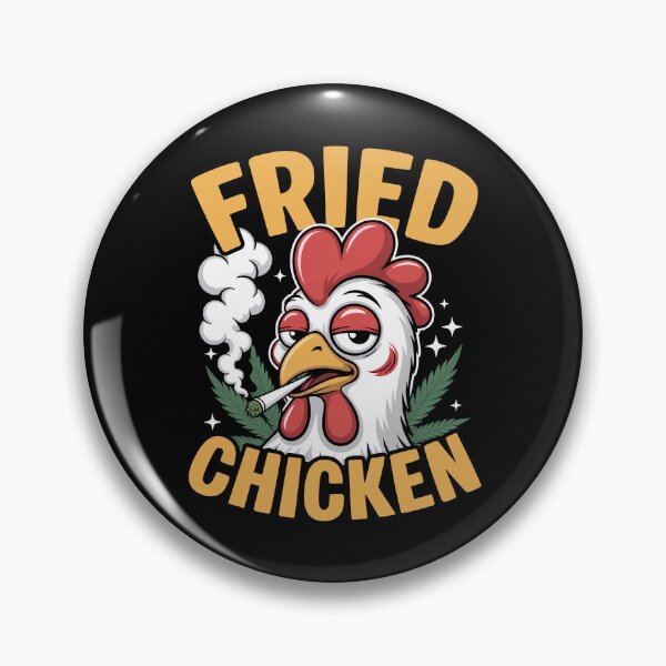 Item preview, Fried Chicken Stoner Chicken Weed Humor Funny 420 designed and sold by Say It With Ink.