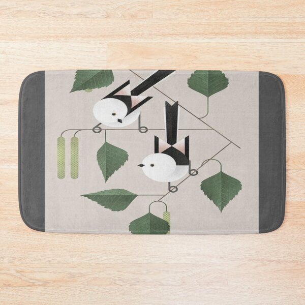 Item preview, Geometric long tailed tit birds designed and sold by NivyasArtistry.