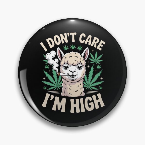 Item preview, I Don’t Care I’m High Alpaca Stoner Weed Humor designed and sold by Say It With Ink.