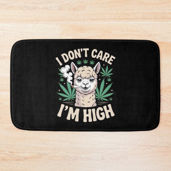 Item preview, I Don’t Care I’m High Alpaca Stoner Weed Humor designed and sold by Say It With Ink.
