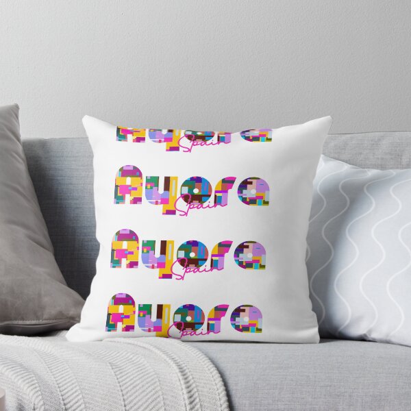 Item preview, Ayora, Spain, Vibrant Abstract City Typography Art designed and sold by Wanderful-roads.