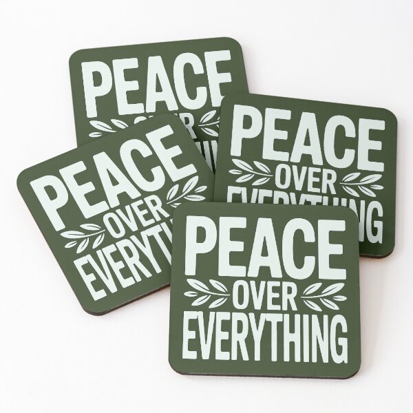 Item preview, Quiet Victory – Peace Over Everything Mental Health Motivation Typography designed and sold by ُEldalal-Design.