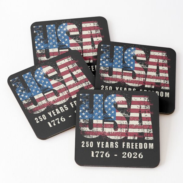Item preview, USA 250 Years Freedom 1776-2026 Vintage American Flag Patriotic Distressed Design designed and sold by EichStore.