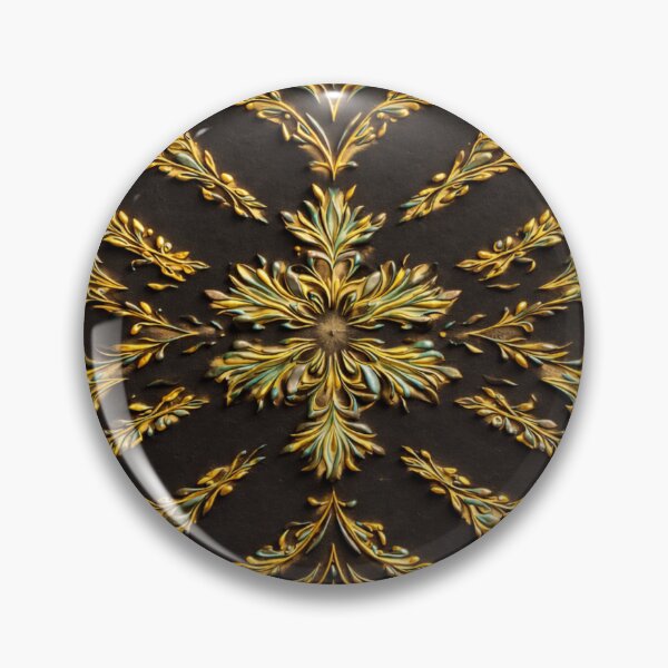 Item preview, Midnight Gold Bloom – Embossed Floral Mandala designed and sold by Colorshow-relax.