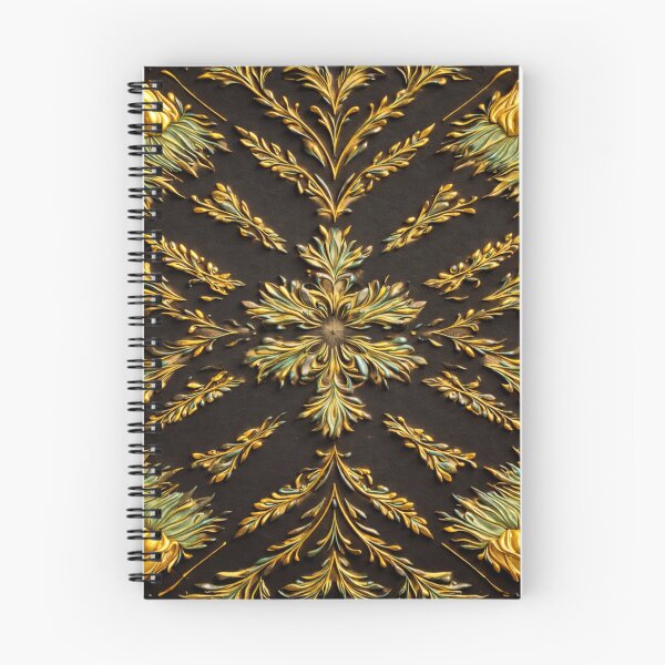 Item preview, Midnight Gold Bloom – Embossed Floral Mandala designed and sold by Colorshow-relax.