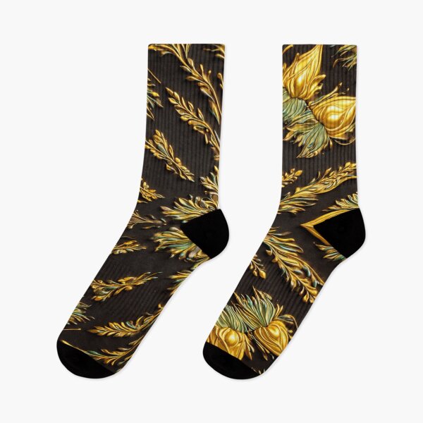 Item preview, Midnight Gold Bloom – Embossed Floral Mandala designed and sold by Colorshow-relax.