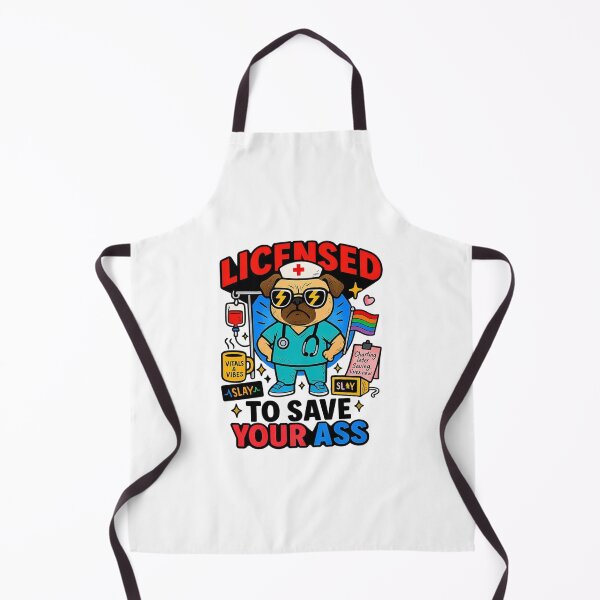 Item preview, Licensed to Save Your Ass Pug Nurse designed and sold by pedrosora.