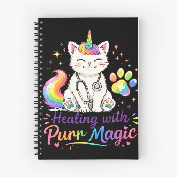Item preview, Healing with Purr Magic Cute Cat Unicorn Vet Nurse Rainbow Kawaii Design designed and sold by EichStore.
