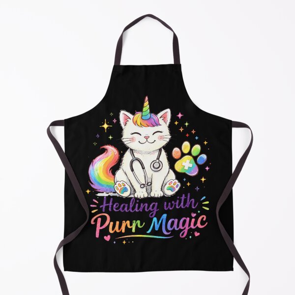 Item preview, Healing with Purr Magic Cute Cat Unicorn Vet Nurse Rainbow Kawaii Design designed and sold by EichStore.
