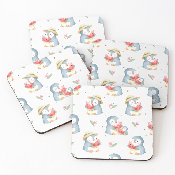 Item preview, Cute Penguin Summer Seamless Pattern designed and sold by naragon4289.