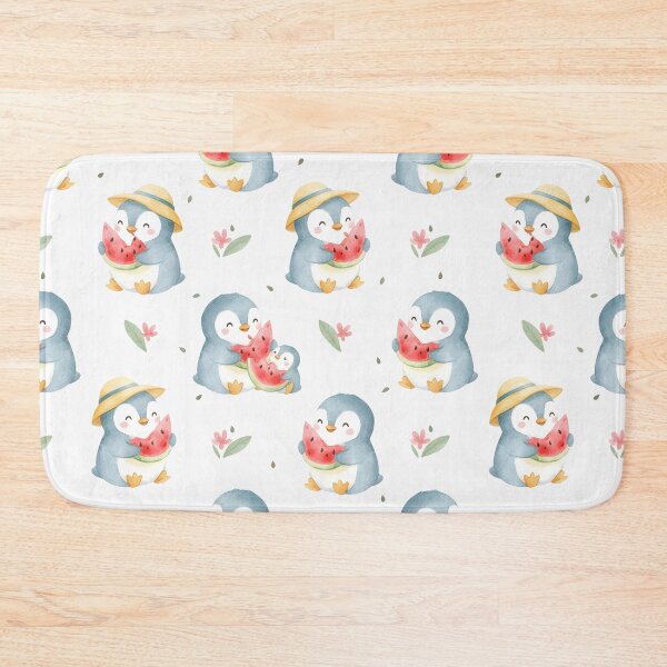 Item preview, Cute Penguin Summer Seamless Pattern designed and sold by naragon4289.