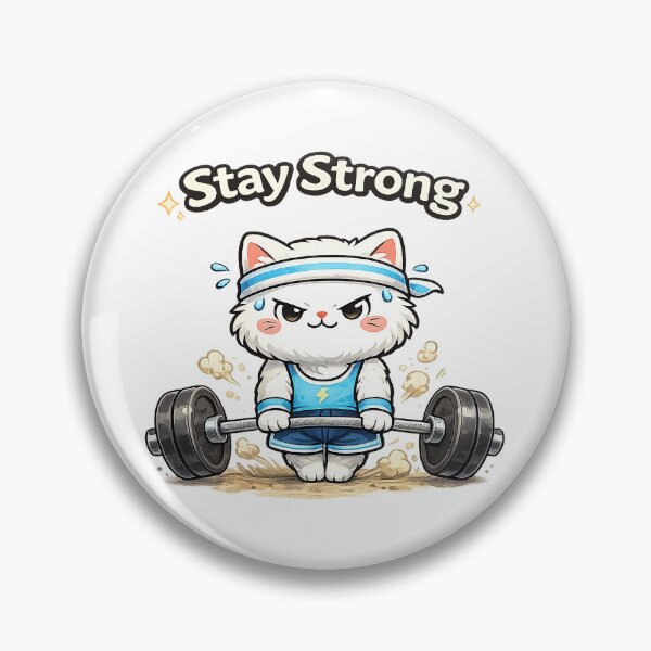 Item preview, Stay Strong Fitness Cat designed and sold by AlvelinaCP.