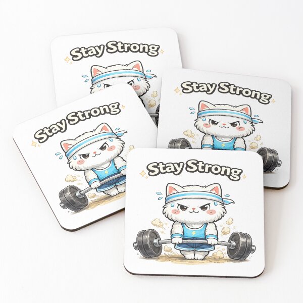 Item preview, Stay Strong Fitness Cat designed and sold by AlvelinaCP.