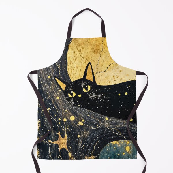 Item preview, Purr Of the Golden Night: Black Cat Inspired by Gustav Klimt designed and sold by Tootley.