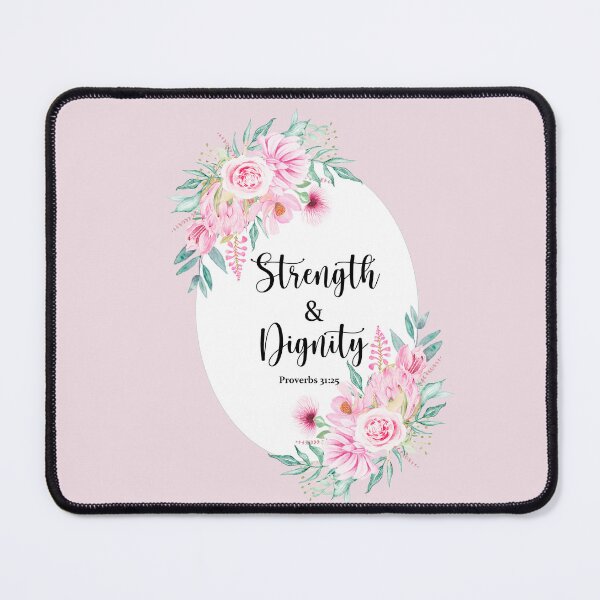 Item preview, Proverbs 31:25 – Strength and Dignity Floral Design | Christian Wall Art Gift for Women designed and sold by latiendadearyam.