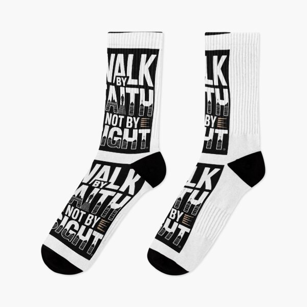 Item preview, Walk by Faith Not by Sight Christian T-Shirt | Inspirational Bible Verse Design | 2 Corinthians 5:7 Faith Apparel designed and sold by NoviaRobert.