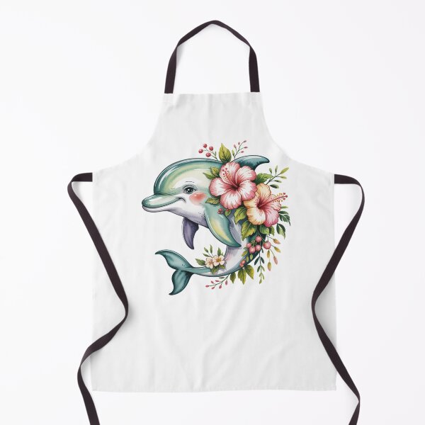 Item preview, dolphin white hibiscus designed and sold by jkrphoto.