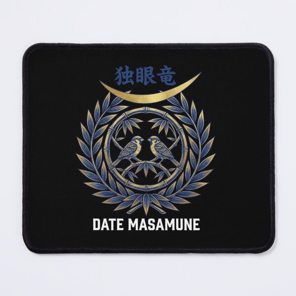 Item preview, Date Masamune One-Eyed Dragon Crescent Moon Japanese Samurai Warlord Art designed and sold by TokyoInkClub.