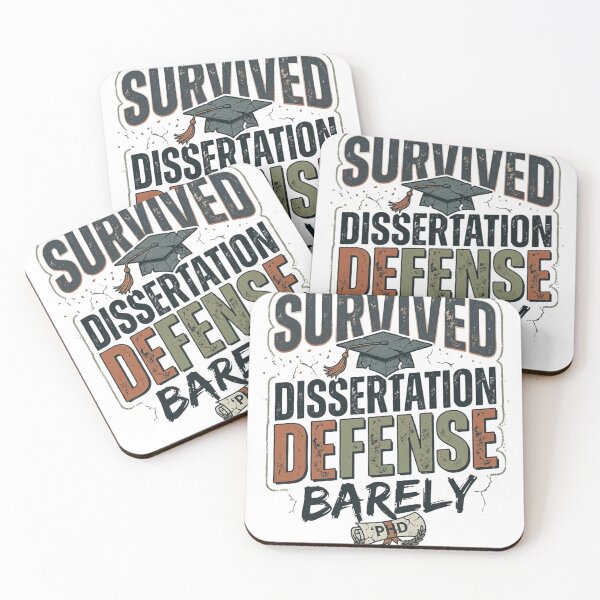 Item preview, Survived Dissertation Defense Barely – Funny Grad Gift designed and sold by Im-Ara.