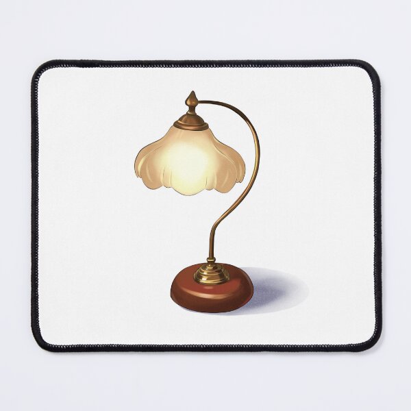 Item preview, Elegant lamp on table gives warm light in cozy room at evening time designed and sold by Ms. Iryna.