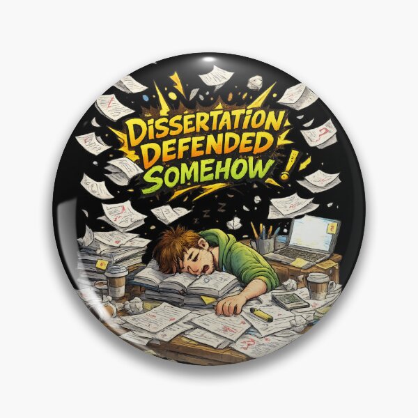 Item preview, Dissertation Defended Somehow – Doctorate Graduation Funny Gift designed and sold by Im-Ara.
