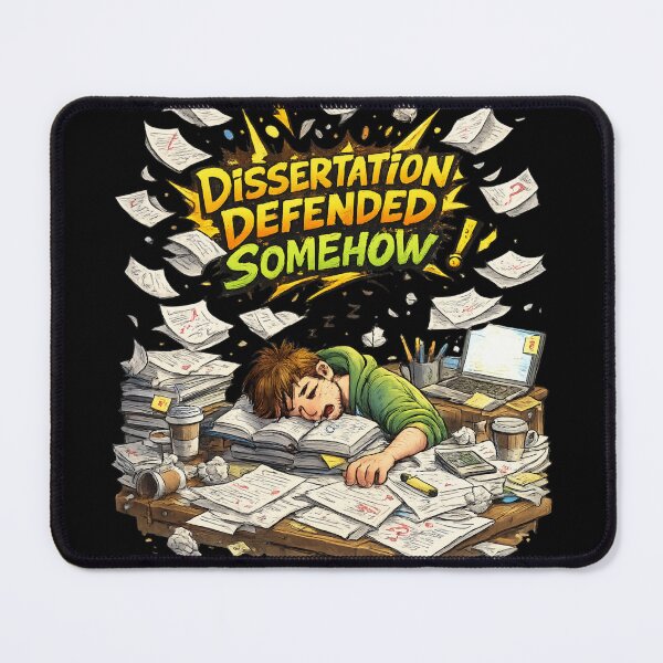 Item preview, Dissertation Defended Somehow – Doctorate Graduation Funny Gift designed and sold by Im-Ara.