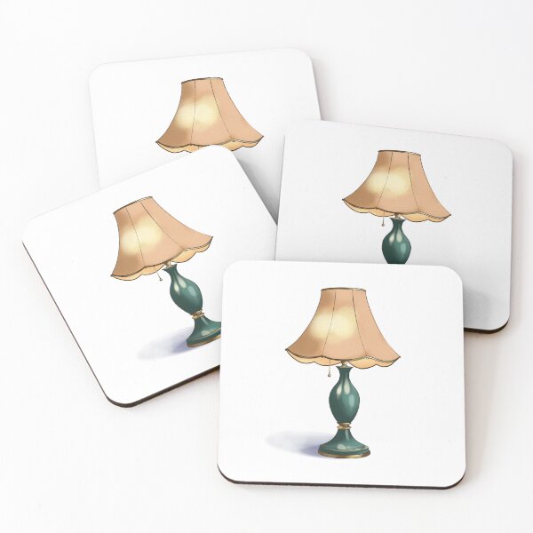 Item preview, Green table lamp with beige shade sitting on a surface in a simple room during daytime designed and sold by Ms. Iryna.