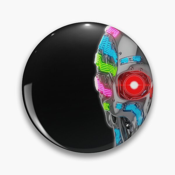 Item preview, Cybernetic Skull Circuit Board Neon Robot designed and sold by powersunlight.