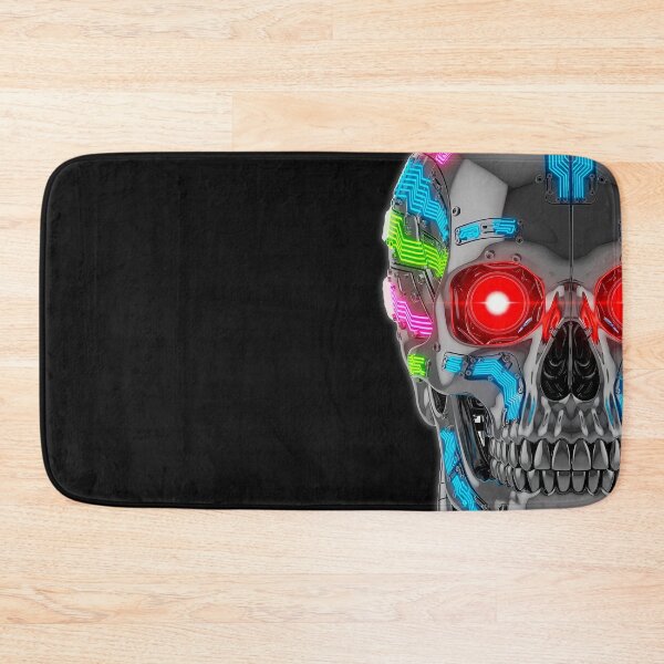 Item preview, Cybernetic Skull Circuit Board Neon Robot designed and sold by powersunlight.