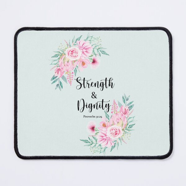 Item preview, Proverbs 31:25 – Strength and Dignity Floral Design | Christian Wall Art Gift for Women designed and sold by latiendadearyam.