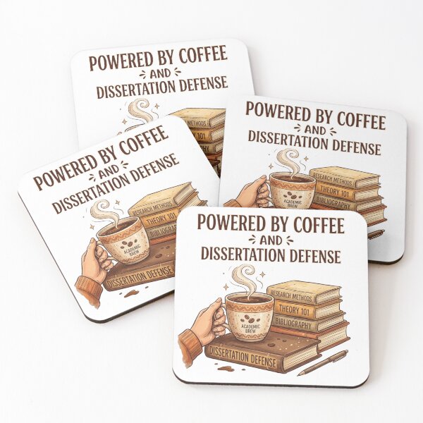 Item preview, Powered by Coffee and Dissertation Defense – PhD Graduation Gift Funny Grad designed and sold by Im-Ara.