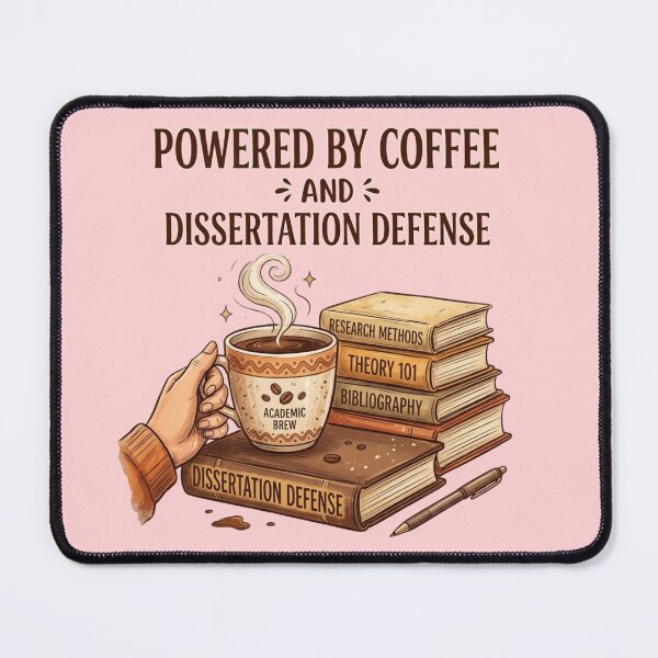Item preview, Powered by Coffee and Dissertation Defense – PhD Graduation Gift Funny Grad designed and sold by Im-Ara.