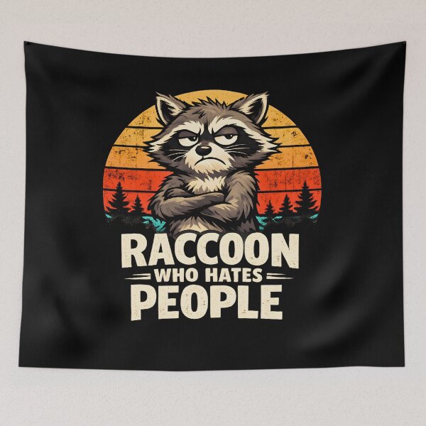 Item preview, Funny Raccoon Who Hates People Shirt Sarcastic Introvert designed and sold by JerdbordinShop.