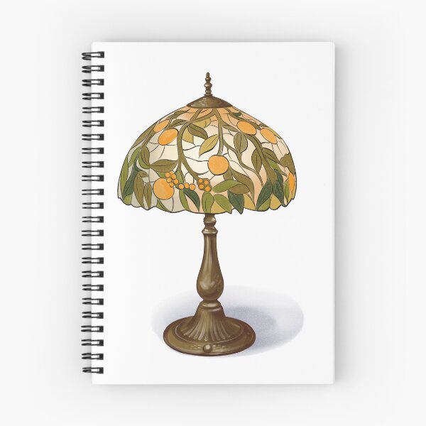 Item preview, Elegant design of a lamp with a colorful shade featuring orange fruit and green leaves set on a simple base in a bright space designed and sold by Ms. Iryna.
