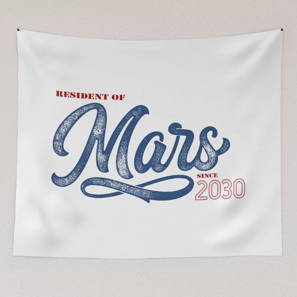 Item preview, Resident of Mars - Retro Vintag Space Tee |  Colony Est. 2030 designed and sold by LZenDesigns.