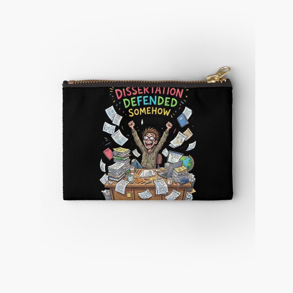 Item preview, Dissertation Defended Somehow – PhD Graduation Gift Funny Grad designed and sold by Im-Ara.