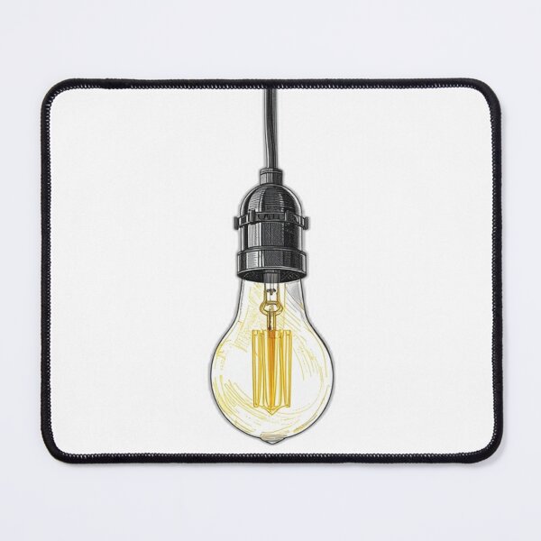 Item preview, Vintage Electric Bulb Retro Lamp Sketch designed and sold by Digital Duniyah.
