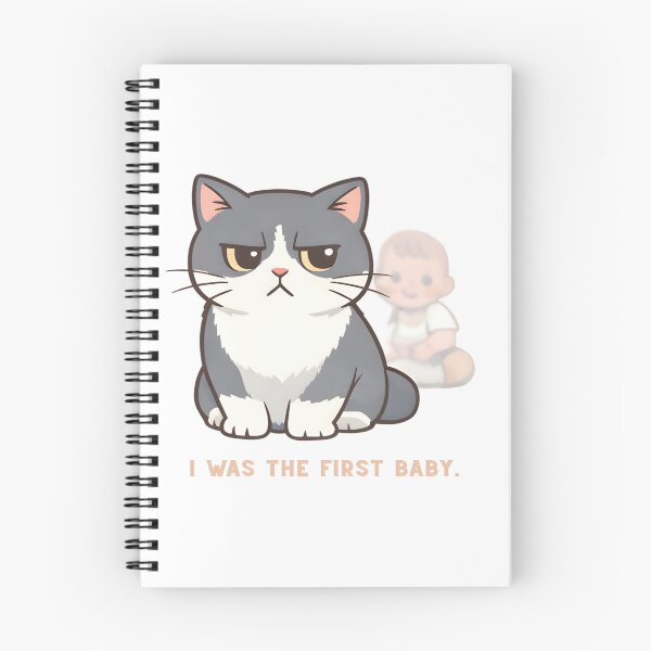 Item preview, I Was The First Baby Cat Shirt, Funny Cat Lover Tee, Jealous Cat Meme, Pet Parent Humor, British Shorthair Cat Design designed and sold by Mojibebe.