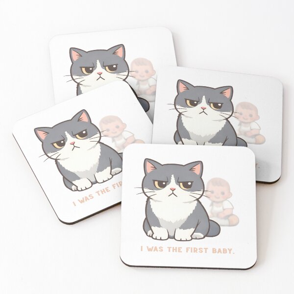 Item preview, I Was The First Baby Cat Shirt, Funny Cat Lover Tee, Jealous Cat Meme, Pet Parent Humor, British Shorthair Cat Design designed and sold by Mojibebe.