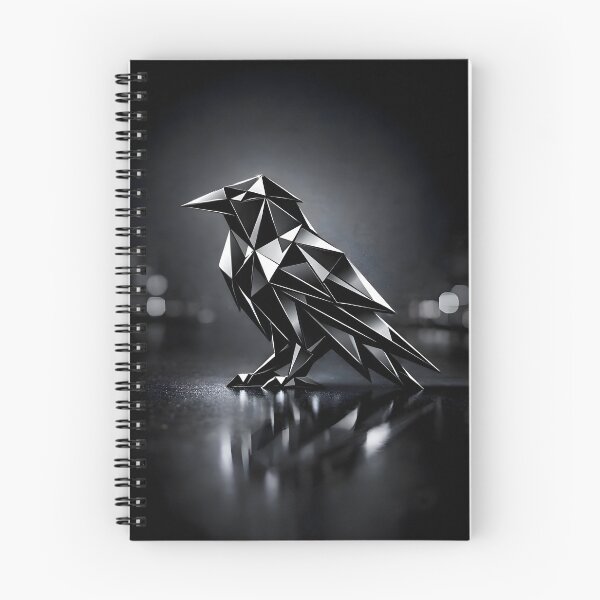 Item preview, The Abstract Raven: Geometric Obsidian Silhouette Art designed and sold by Studio77-Gothic.