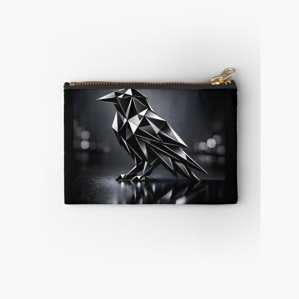 Item preview, The Abstract Raven: Geometric Obsidian Silhouette Art designed and sold by Studio77-Gothic.