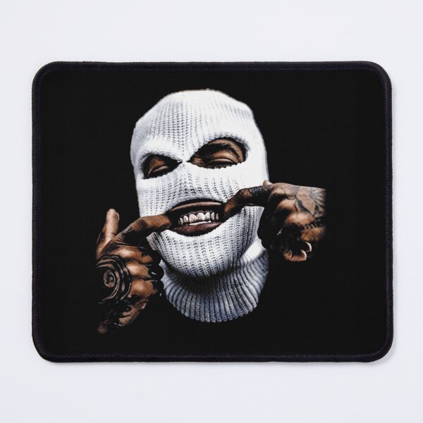 Item preview, Edgy Balaclava Ski Mask Man With Tattoos And Grills Streetwear Aesthetic designed and sold by Pingleify.