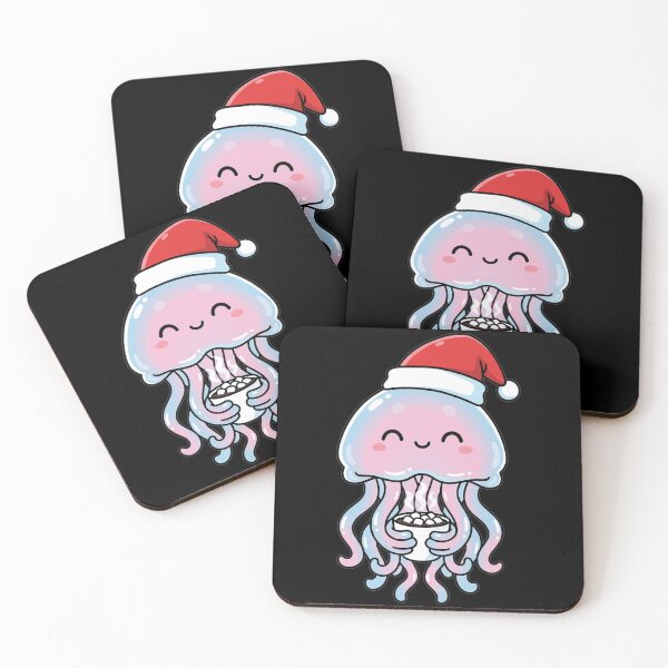 Item preview, Cute Jellyfish Christmas Santa Hat Hot Chocolate designed and sold by k3rstman1.