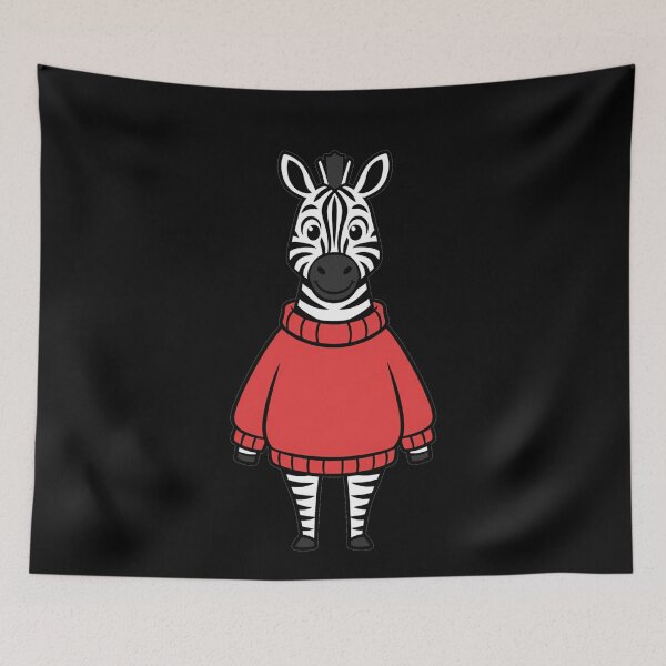 Item preview, Cute Zebra Wearing Red Turtleneck Sweater designed and sold by k3rstman1.