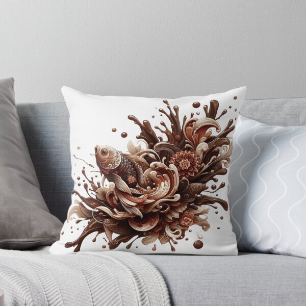 Item preview, Coffee Splash Koi Fish Abstract Aesthetic Design designed and sold by Radhamadhaba Pattachitra Vibes”.
