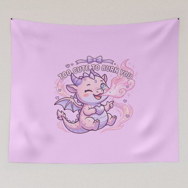 Item preview, Too Cute to Burn You – Funny Fire Breathing Dragon designed and sold by Im-Ara.