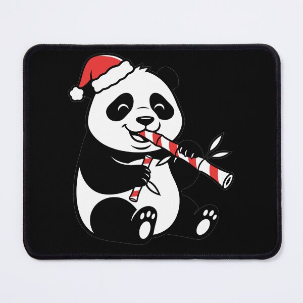 Item preview, Cute Christmas Panda Eating Candy Cane Bamboo designed and sold by k3rstman1.