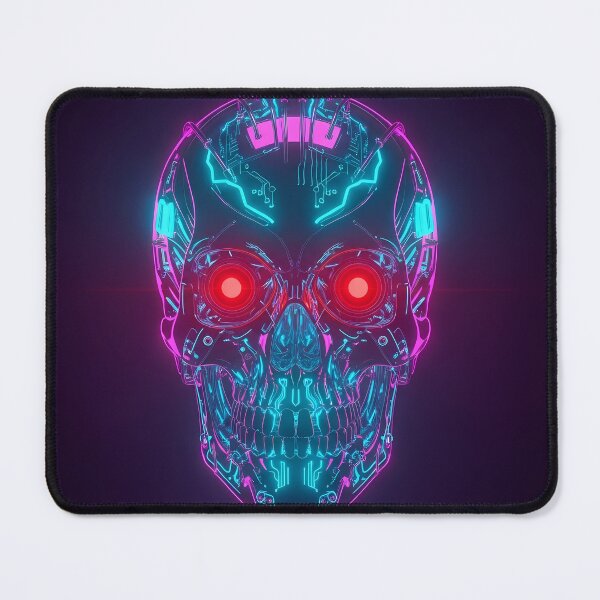 Item preview, Cybernetic Skull Circuit Board Neon Robot designed and sold by powersunlight.