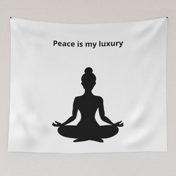 Item preview, Peace Is my luxury - Minimalist Meditation Yoga Design designed and sold by Mastalina99.