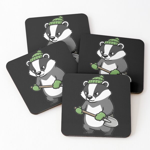 Item preview, Angry Badger Gardener with Shovel and Beanie designed and sold by k3rstman1.
